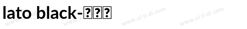 lato black字体转换